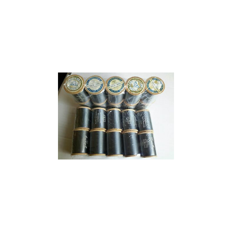 n. 1 Spolette Filato seta UNIVERSAL ZWICKY N.70/3 mt 420 cad colore grigio
