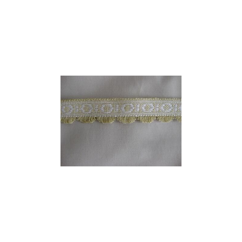 Metri 50 di Passamaneria bordatura in tessuto beige e bianco cm 2 arredam