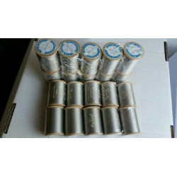 n. 10 Spolette Filato seta UNIVERSAL ZWICKY N.70/3 mt 420 cad colore grig