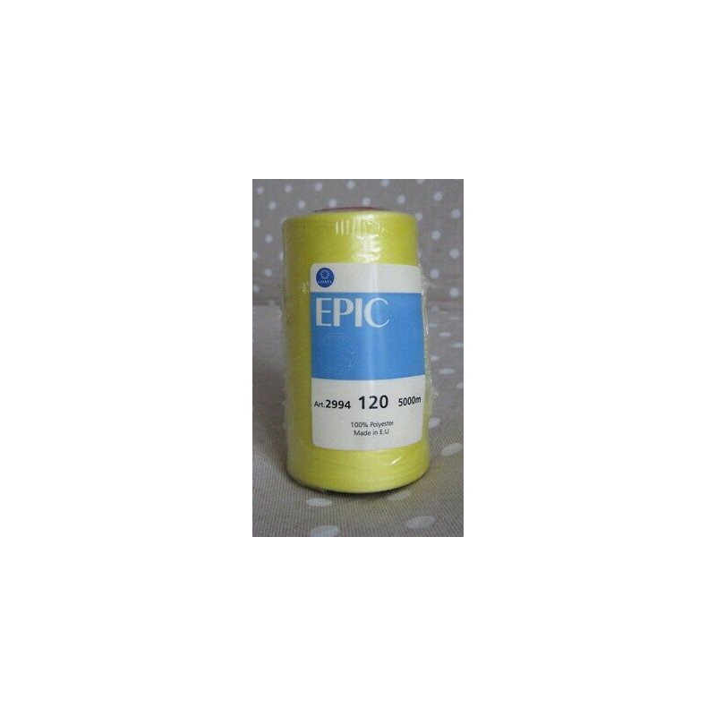 FILATO EPIC 120 MT 5000 100% POLIESTERE COLORE 1185 GIALLO PER CUCITURE