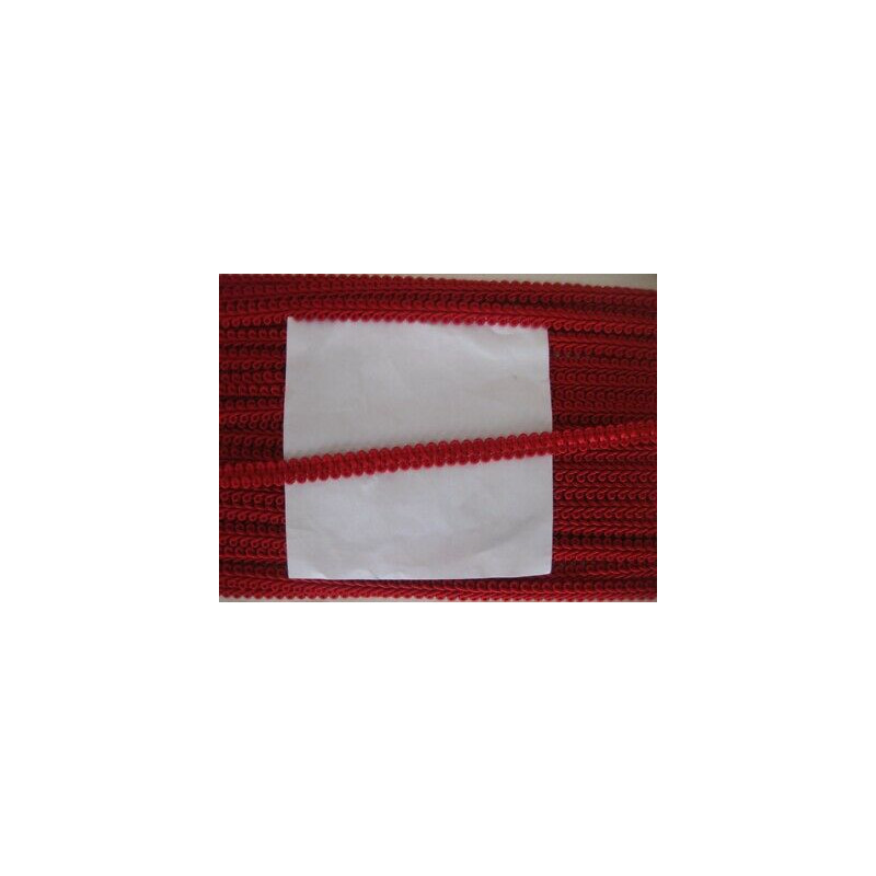 Metri 1 di Passamaneria in cotone lavorato rosso alta cm. 1,5