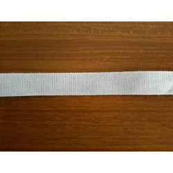 Metri 10 fettuccia passamaneria tessuto cotone bianco cm 1,5