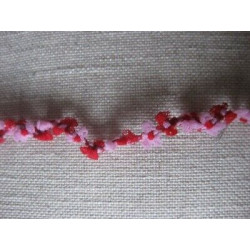 mt 1,5 PASSAMANERIA BELLISSIMA IN TULLE A FIORE ROSA CM 1 HOBBY CUCITO
