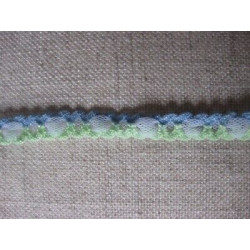 mt 4 PASSAMANERIA TESSUTO TULLE AZZURRO VERDE CM 1 HOBBY CUCITO