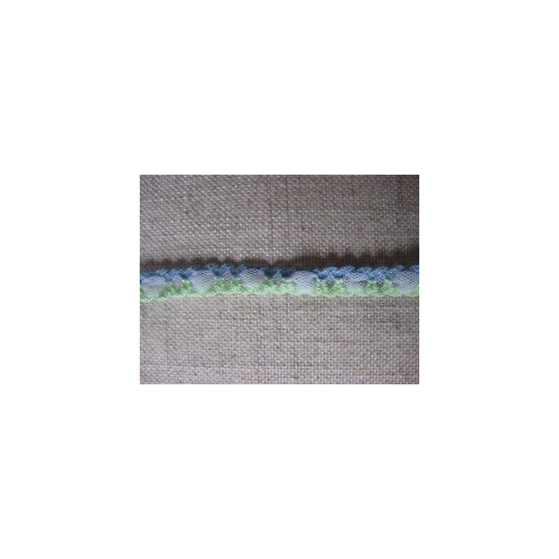 mt 4 PASSAMANERIA TESSUTO TULLE AZZURRO VERDE CM 1 HOBBY CUCITO