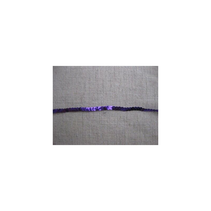 mt 13 PASSAMANERIA FILO DI PAILLETES VIOLETTO ALTA CM 0,50 PER RIFINITURE
