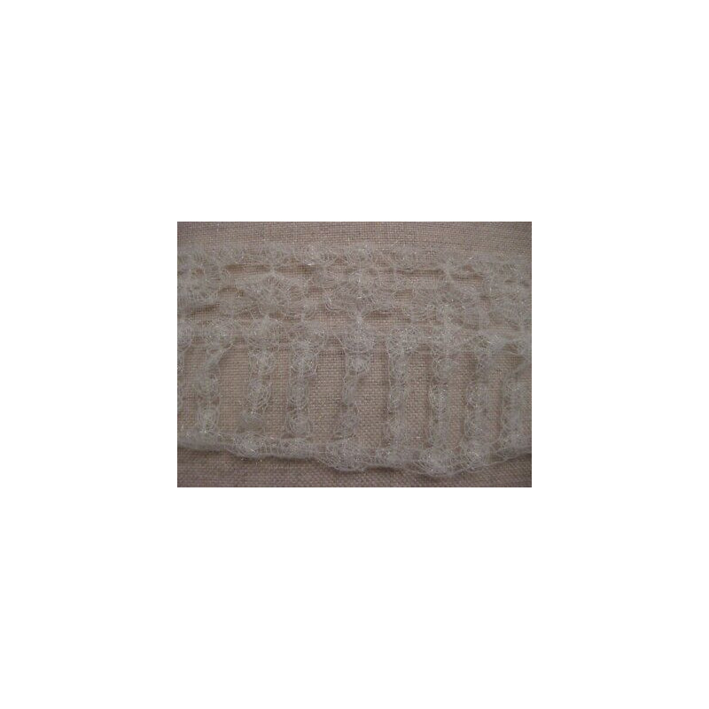 MT.1 PASSAMANERIA IN LANA LAVORATA BIANCA 10,5 CM X RIFINITURE DECORAZIONI