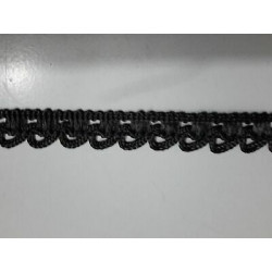 Metri 1 di Passamaneria in cotone lavorato nero alta cm 1,5