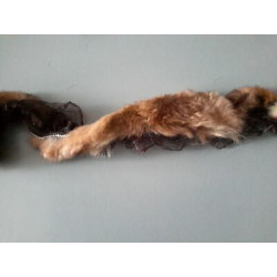 Metri 1 di Passamaneria in pelo lapin + due rouches di organza alta cm 4