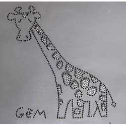 APPLICAZIONE TRANSFERT STRASS ABBIGLIAMENTO GIRAFFA