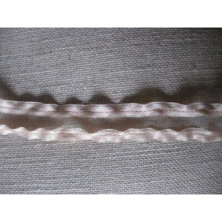 mt 6 PASSAMANERIA BELLISSIMA IN RASO E TULLE ROSINO CM 2,5 HOBBY CUCITO