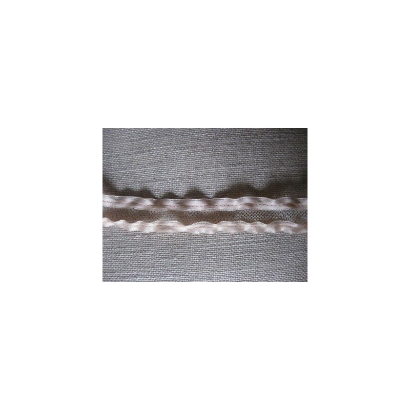 mt 6 PASSAMANERIA BELLISSIMA IN RASO E TULLE ROSINO CM 2,5 HOBBY CUCITO