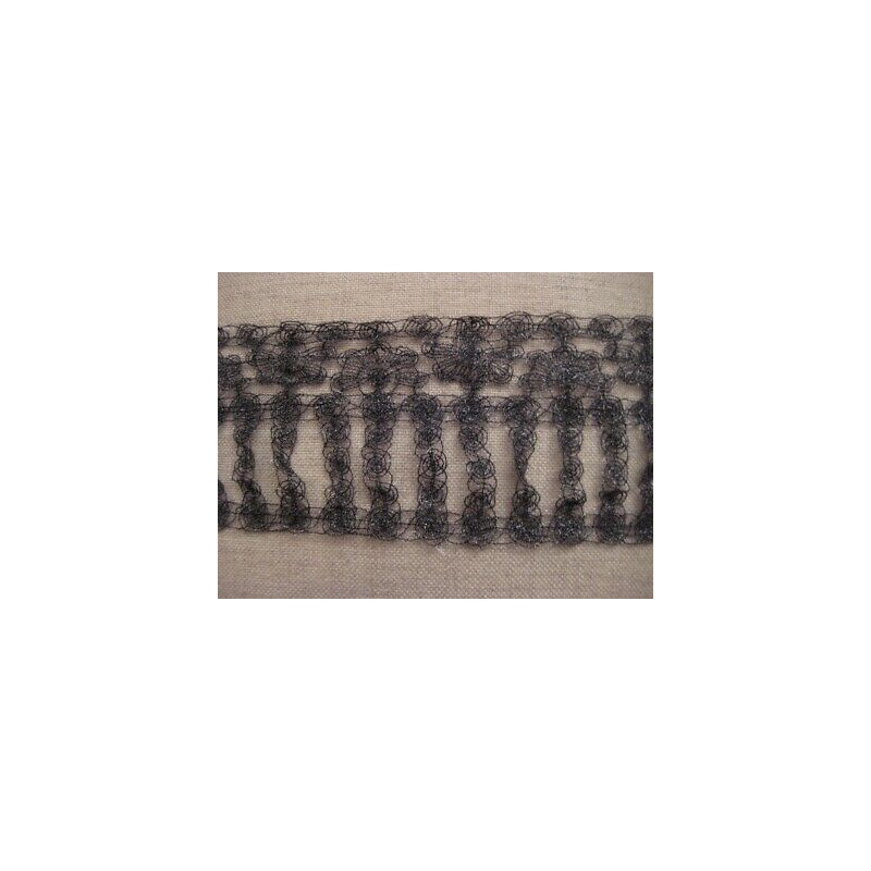 MT.1 PASSAMANERIA IN LANA LAVORATA GRIGIA 10,5 CM X RIFINITURE DECORAZIONI