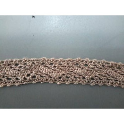 Metri 1 di Passamaneria in pizzo macramè beige alta cm 2