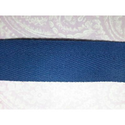 Metri 5 circa fettuccia passamaneria tessuto cotone bluette in spiga alta 