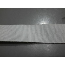 Metri 5 circa fettuccia passamaneria tessuto cotone bianco a coste alta cm