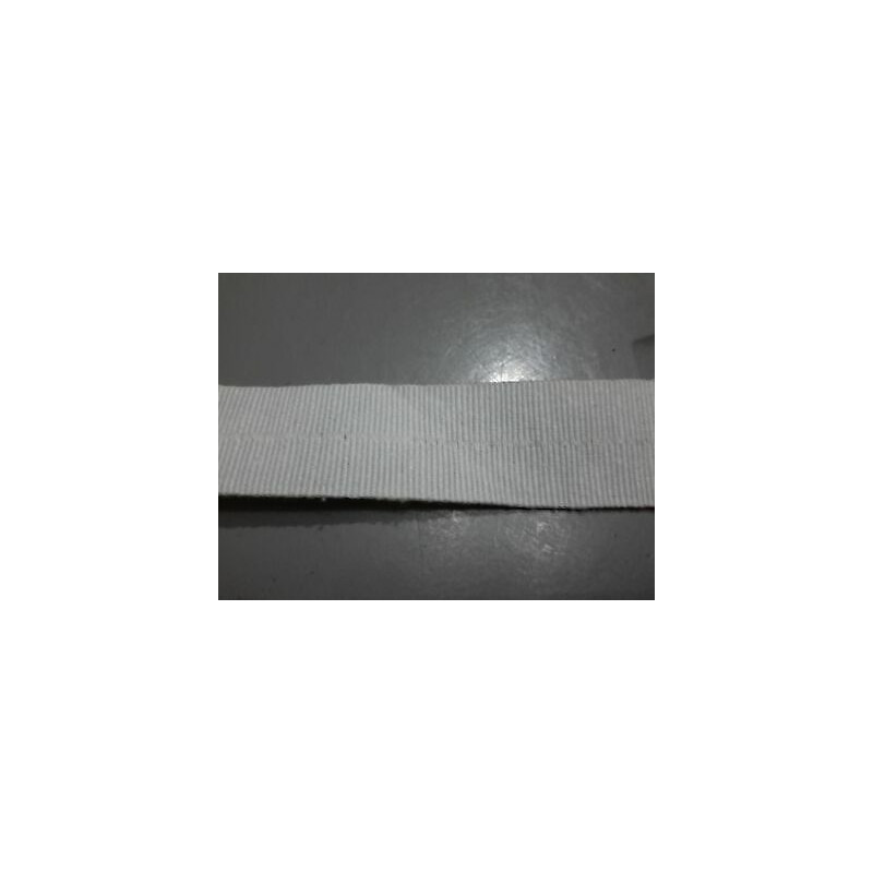 Metri 5 circa fettuccia passamaneria tessuto cotone bianco a coste alta cm