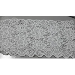 Metri 1 Passamaneria pizzo merletto bianco alta cm 15 circa
