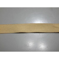 Metri 5 circa fettuccia passamaneria tessuto cotone beige a coste alta cm 