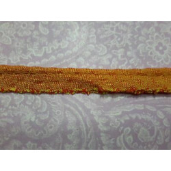 Metri 5 di Passamaneria in tessuto con bordo rialzato colore arancio cm 1