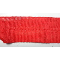 Metri 1 Passamaneria in tessuto maglina rosso alta cm. 5,7