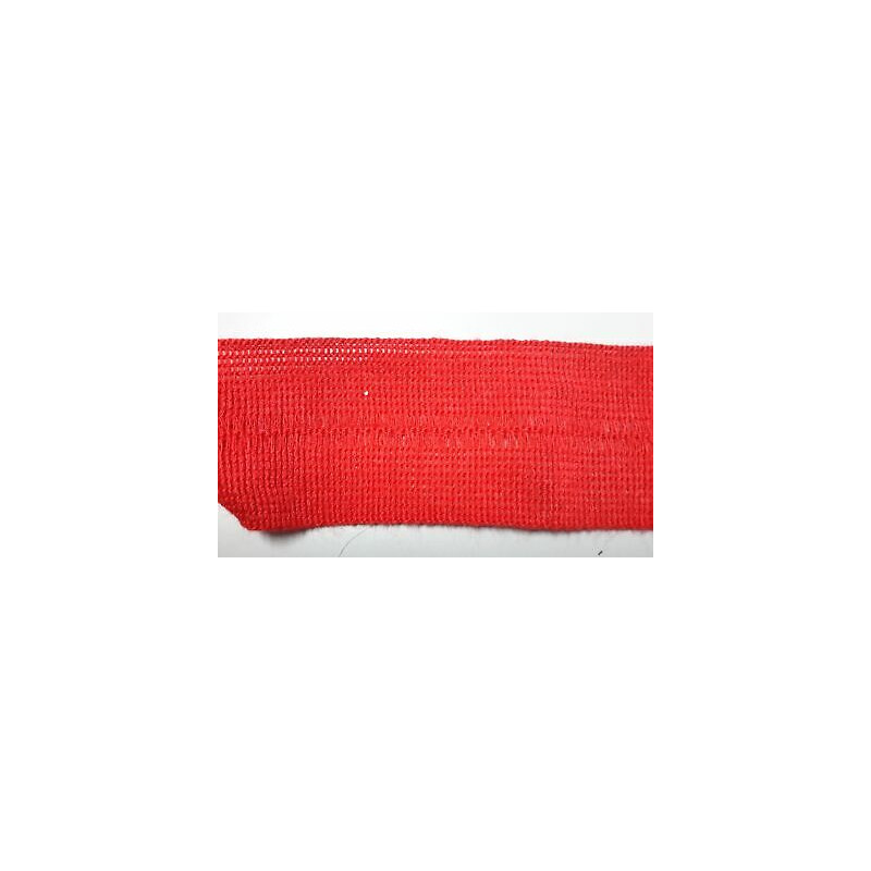 Metri 1 Passamaneria in tessuto maglina rosso alta cm. 5,7