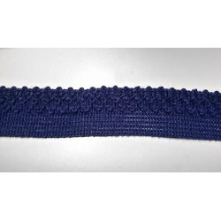 Metri 1 Passamaneria in tessuto maglina blu alta cm. 3