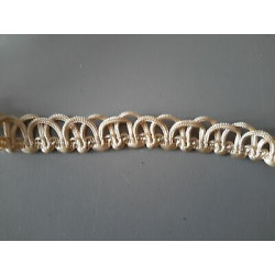 Metri 1 di Passamaneria in cotone lavorato beige alta cm 1,5
