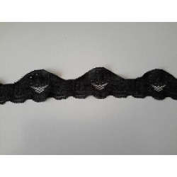 Metri 1 di Passamaneria in pizzo nero alta cm 3,5