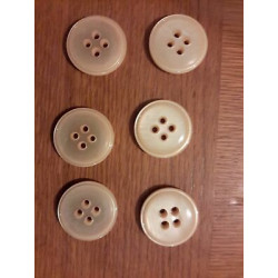 N. 5 Bottoni bellissimi rotondi gialli 4 fori cm 3,5