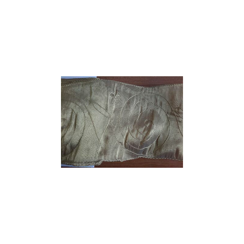 OCCASIONE!!! Nastro in organza tulle mt.10 oro con decori cm 16 con bordi 