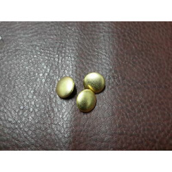 N. 3 Bottoni bellissimi rotondi in metallo colore oro foro dietro mm 15