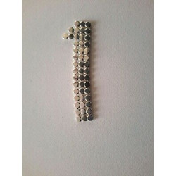 n 1 Applicazione decoro numero 1 in strass da cucire colore argento cm 1,5