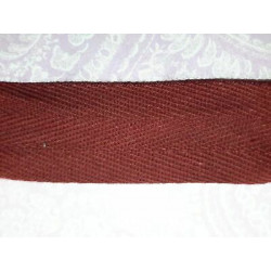 Metri 5 circa fettuccia passamaneria tessuto cotone bordeaux in spiga alta