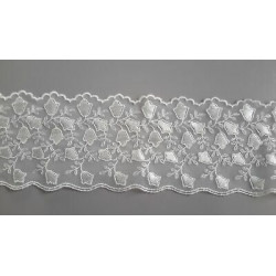 Metri 4 di Passamaneria in pizzo merletto colore panna alta cm 7,50