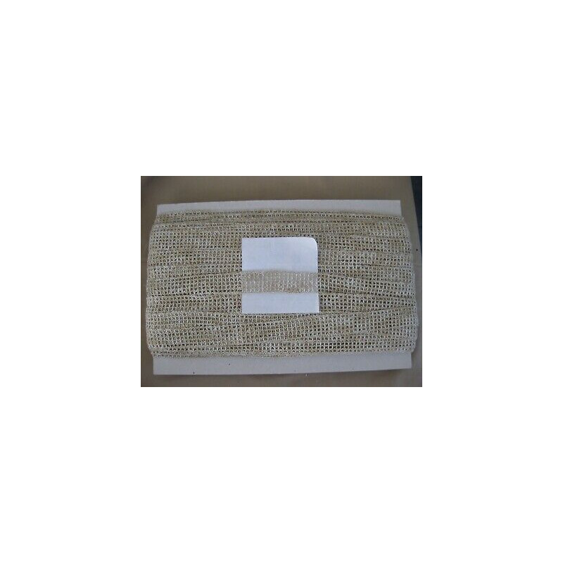 Metri 1 di Passamaneria in cotone lavorato a rete beige alta cm. 3