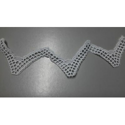 Metri 1 Passamaneria pizzo merletto bianco alta cm 4,5 circa