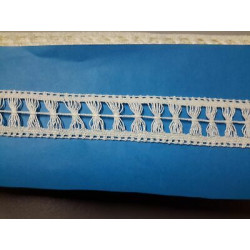 Metri 30 Passamaneria pizzo merletto panna allta cm 2 circa