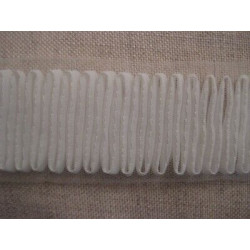 Mt 1 Passamaneria in tulle plissettato bianco alta cm 6