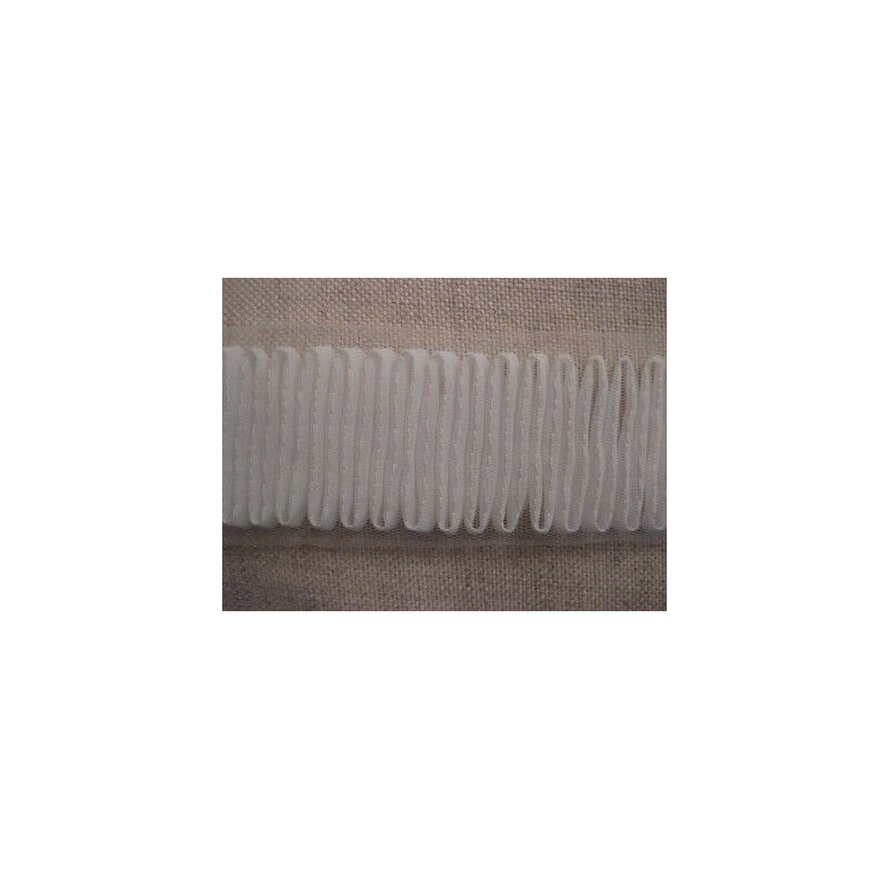 Mt 1 Passamaneria in tulle plissettato bianco alta cm 6