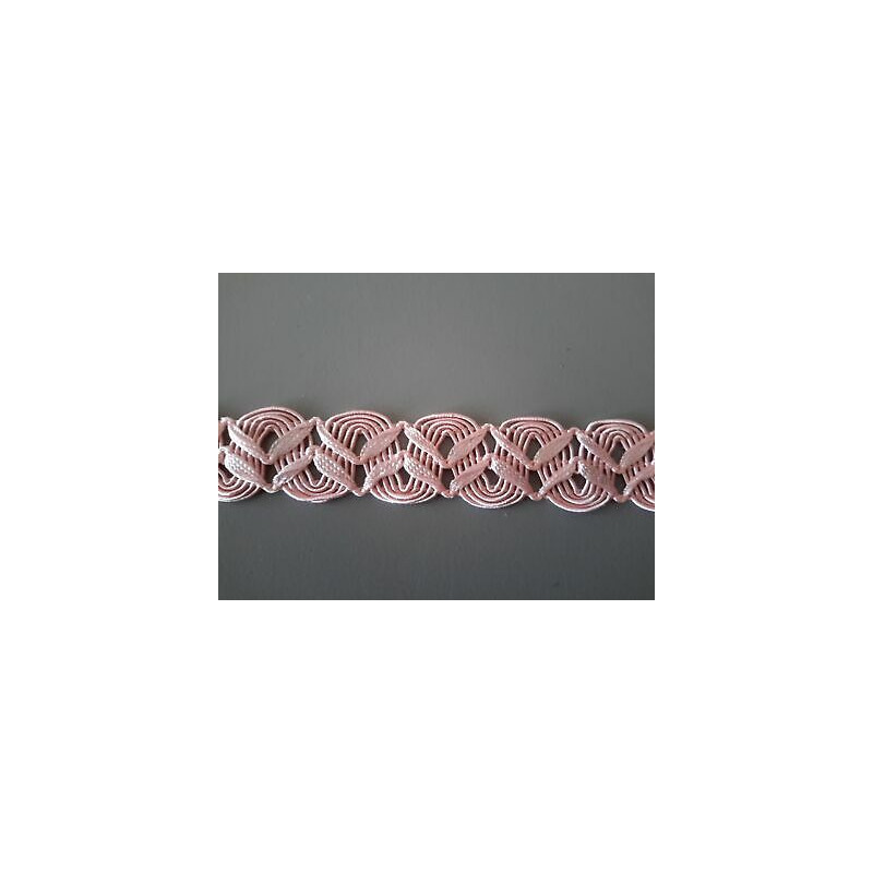Metri 1 di Passamaneria in cotone lavorato ROSA alta cm. 2