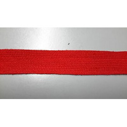 Metri 1 Passamaneria in tessuto maglina rosso alta cm. 2,2