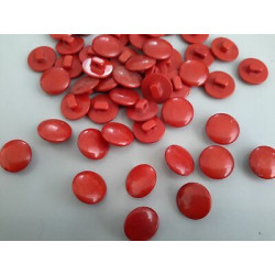 n 10 Bottoni rotondi in plastica colore rosso scuro cm 1,5 foro dietro