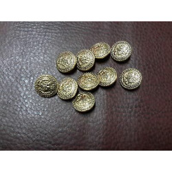 N. 10 Bottoni bellissimii rotondi in plastica colore oro con stemma foro d