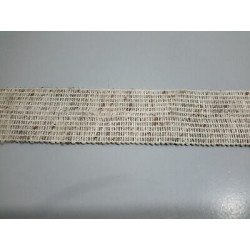 Metri 1 di Passamaneria in TESSUTO LEGGERO BEIGE MELANGE alta CM  3