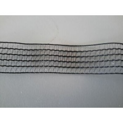Metri 5 di Passamaneria retina elastica nero alta cm 2