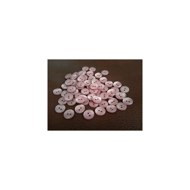 n 60 Bottoni rotondi in plastica colore lilla 2 fori mm 15 circa
