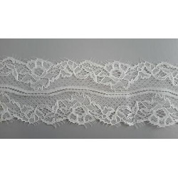 Metri 1 di Passamaneria in pizzo merletto colore panna alta cm 5,5