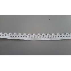 Metri 1 di Passamaneria in pizzo merletto colore bianco alta cm 1,2