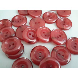 n 10 Bottoni rotondi in plastica colore mattone cm 2,5 a 2 fori